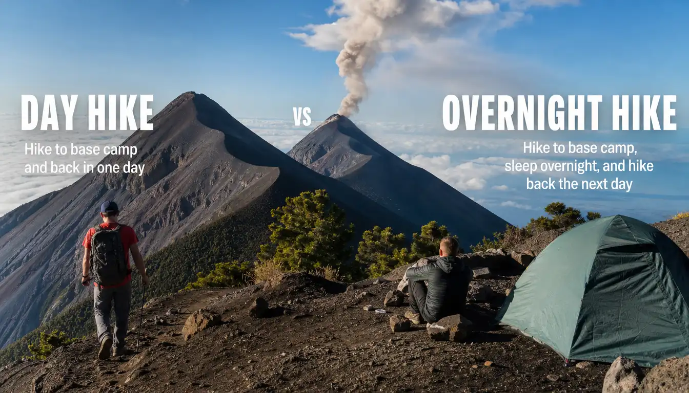 Day Hike vs Overnight Hike on Acatenango Volcano