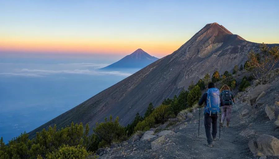 Route from Antigua vs Lake Atitlan Acatenango Volcano Hike
