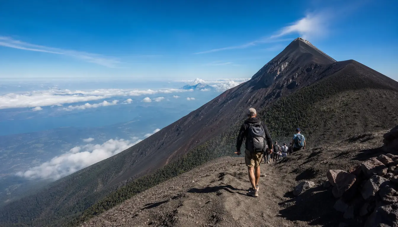 Route from Antigua vs Lake Atitlan Acatenango Volcano Hike